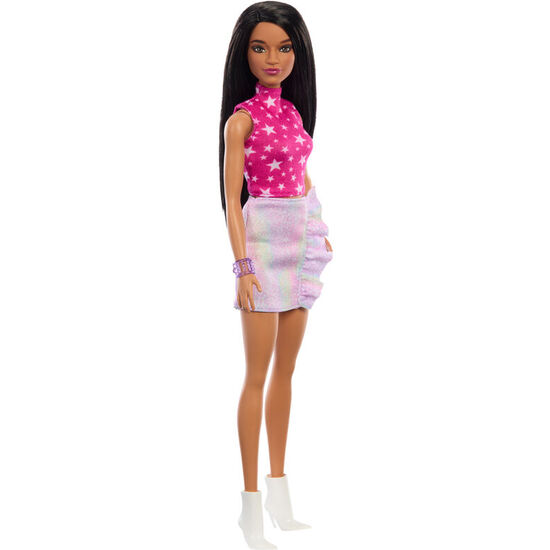 MUÑECA FASHIONISTA VESTIDO ROCK ROSA SURTIDO image 1