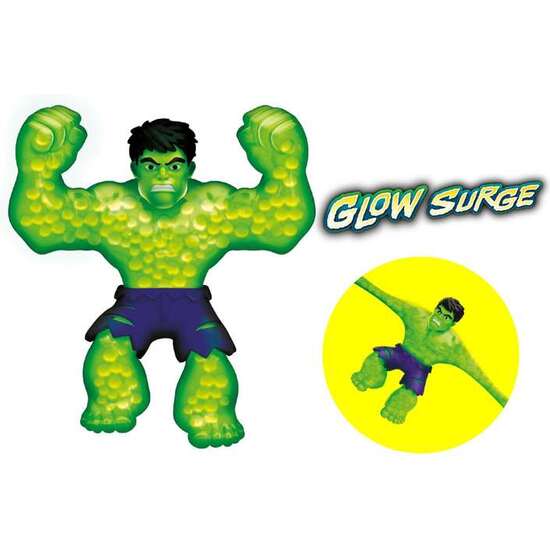 FIGURA ESTIRABLE  MARVEL  GLOW SURGE HULK. BRILLA EN LA OSCURIDAD. 13 CM image 0