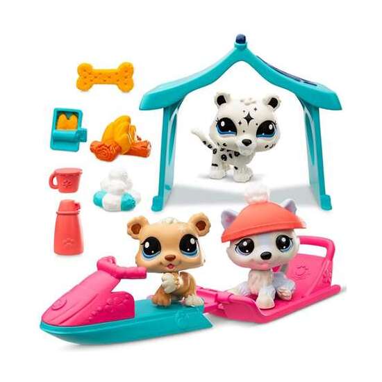 PACK DE 3 FIGURA MASCOTA  LITTLEST PET SHOP SNOW DAY CON 6 ACCESORIOS. image 0