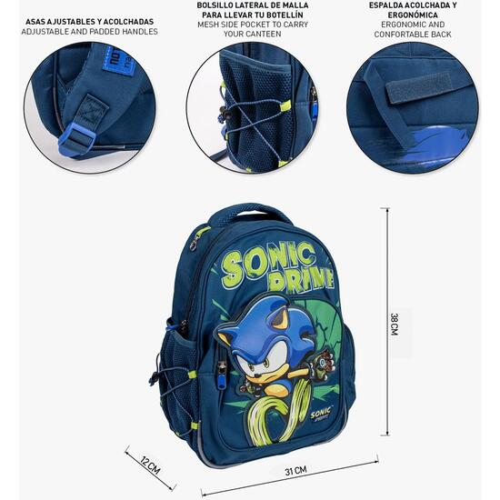 MOCHILA ESCOLAR MEDIANA 38 CM SONIC PRIME image 4