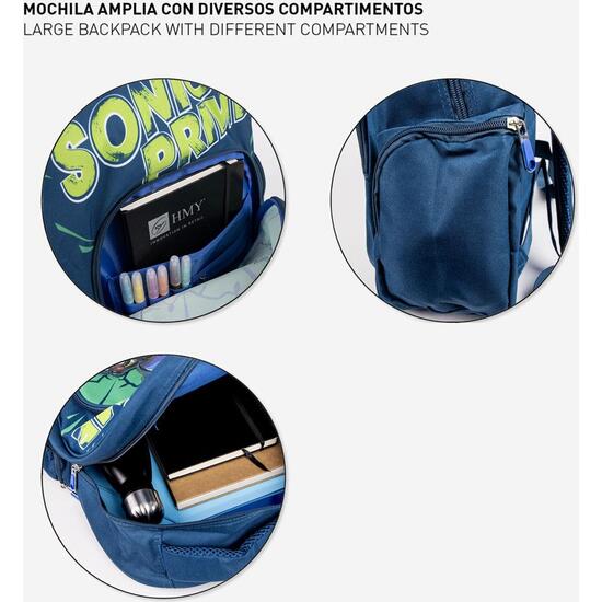 MOCHILA ESCOLAR MEDIANA 38 CM SONIC PRIME image 5