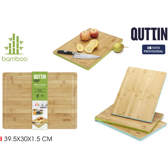 TABLA CORTAR BAMBU F/COLOR 39.5X30C QUTTIN image 1