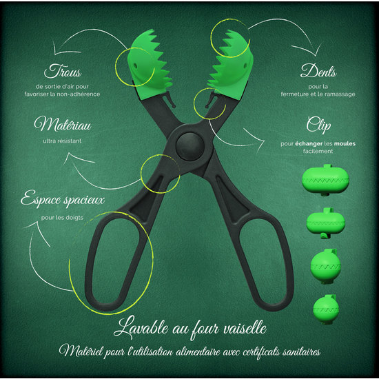 LA CROQUETERA - UTENSILIO MULTIUSO CON 4 MOLDES INTERCAMBIABLES - VERDE image 6