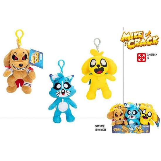 PELUCHE MIKECRACK 15 CM CON COLGADOR. - MODELOS SURTIDOS image 0