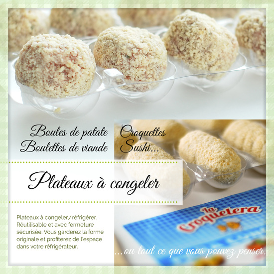 LA CROQUETERA - PACK DE 40 BANDEJAS APILABLES Y REUTILIZABLES - PARA 400 MASAS image 4