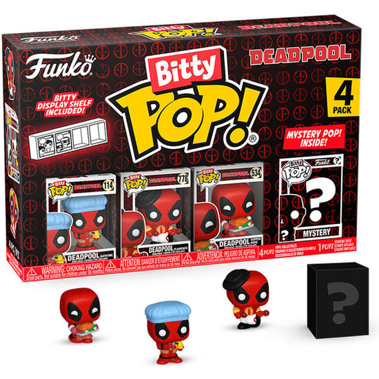 BLISTER 4 FIGURAS BITTY POP MARVEL DEADPOOL BATHTIME image 0
