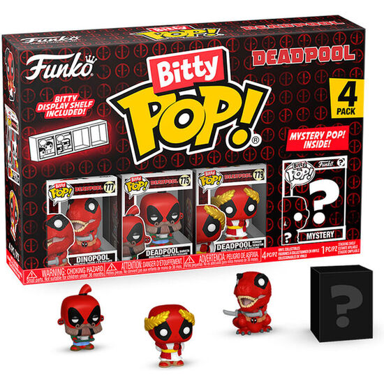 BLISTER 4 FIGURAS BITTY POP MARVEL DEADPOOL DINOPOOL image 0
