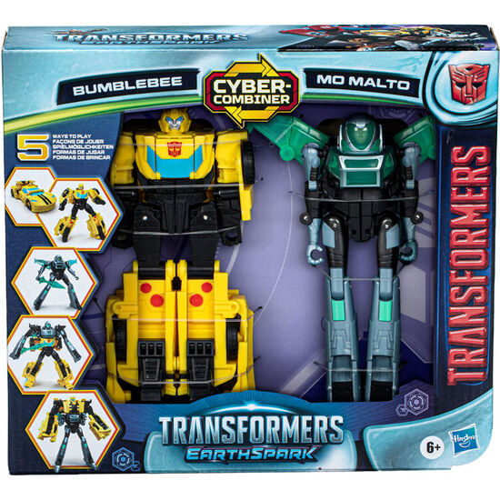 FIGURA BUMBLEBEE &#38; MO MALTO EARTHSPARK TRANSFORMERS 12CM image 0