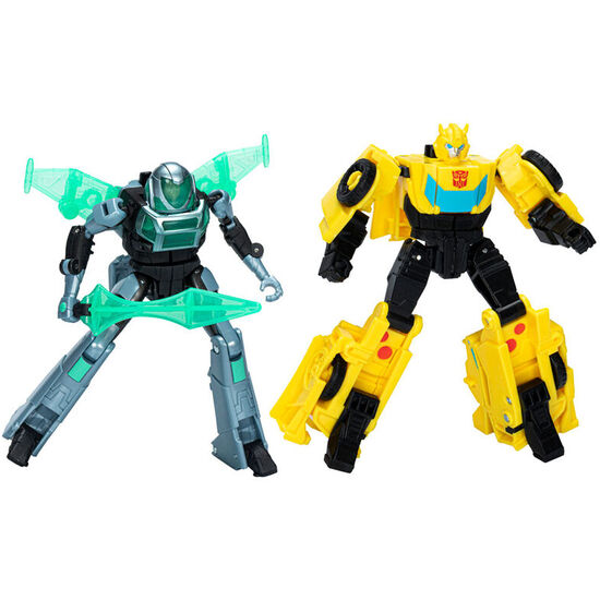 FIGURA BUMBLEBEE &#38; MO MALTO EARTHSPARK TRANSFORMERS 12CM image 1
