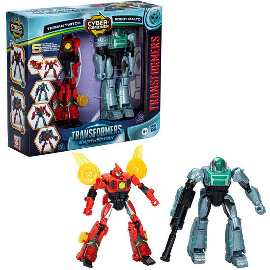 FIGURA TERRAN TWITCH &#38; ROBBY MALTO EARTHSPARK TRANSFORMERS 12CM image 0