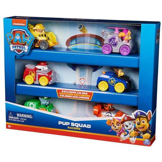 PAW GIFT PACK 6 VEHÍCULOS PUP SQUAD RACER - MODELOS SURTIDOS image 0