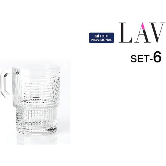 SET 6 VASOS  C/ASA  270CC HELEN image 0
