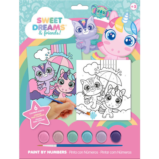 SET PAPELERIA PINTA CON NUMEROS SWEET DREAMS SURTIDO image 1