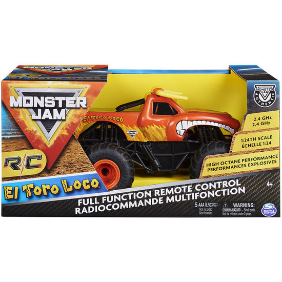 COCHE RADIO CONTROL TORO LOCO RC MONSTER JAM 1:24 image 0