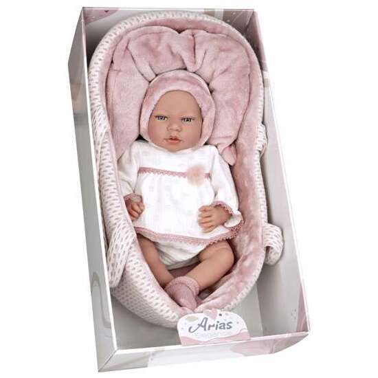 MUÑECA ELEGANCE 40 CM ANDIE ROSA C/CAPAZO C/MECAMISMO LLORO TRY ME image 0