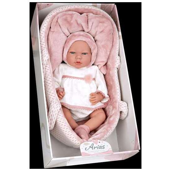 MUÑECA ELEGANCE 40 CM ANDIE ROSA C/CAPAZO C/MECAMISMO LLORO TRY ME image 1
