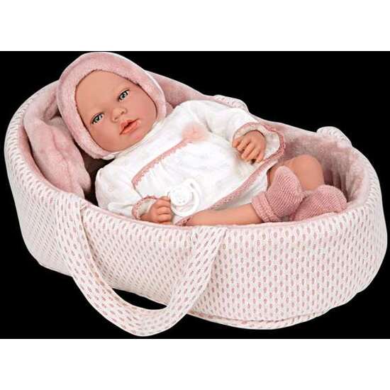 MUÑECA ELEGANCE 40 CM ANDIE ROSA C/CAPAZO C/MECAMISMO LLORO TRY ME image 3