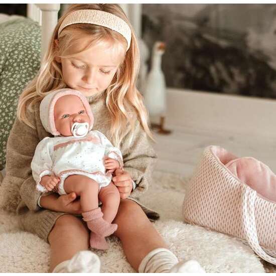 MUÑECA ELEGANCE 40 CM ANDIE ROSA C/CAPAZO C/MECAMISMO LLORO TRY ME image 5