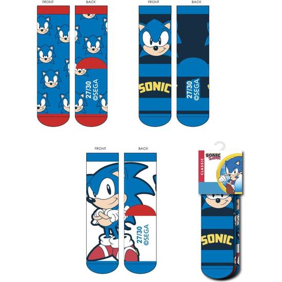 PACK CALCETINES 3 PIEZAS SONIC image 0