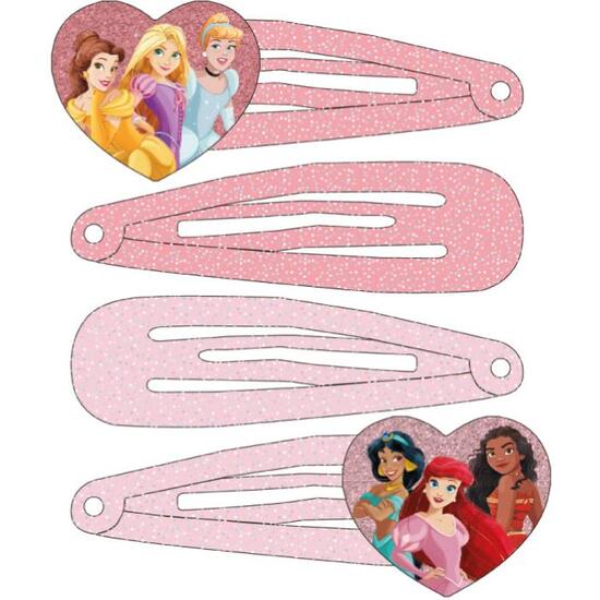 ACCESORIOS PELO CLIPS 4 PIEZAS PRINCESS image 1