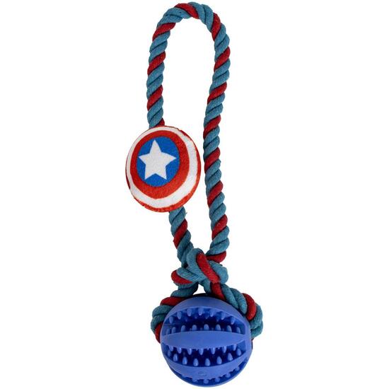 JUGUETE PARA PERRO CUERDA AVENGERS CAPITAN AMERICA image 1