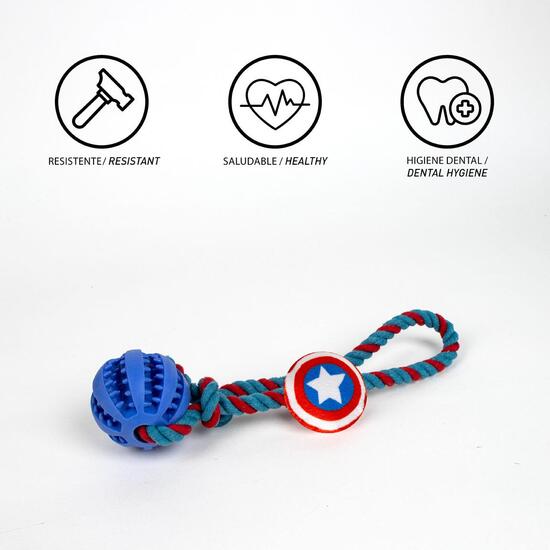 JUGUETE PARA PERRO CUERDA AVENGERS CAPITAN AMERICA image 3