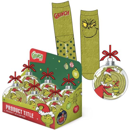 CALCETIN ANTIDESLIZANTE NAVIDEÑO THE GRINCH image 0