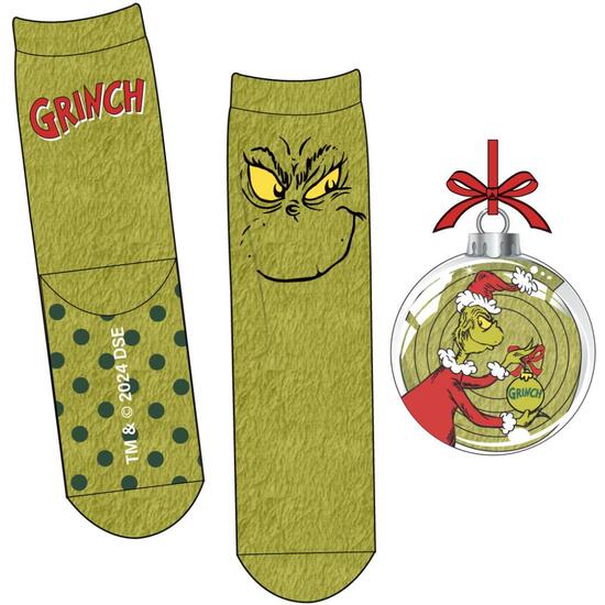 CALCETIN ANTIDESLIZANTE NAVIDEÑO THE GRINCH image 1