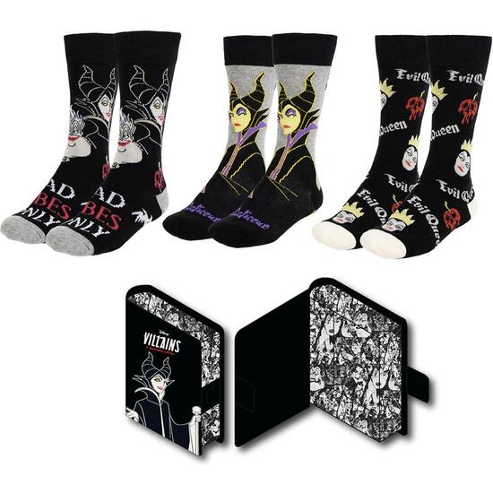 PACK CALCETINES 3 PIEZAS DISNEY VILLANAS image 0