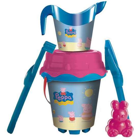 CUBO CASTILLO PEPPA PIG + MOLDES Y REGADERA  NEW image 0