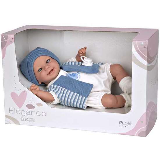 MUÑECA ELEGANCE 35 CM BABYTO AZUL C/MECANISMO RISA TRY ME image 0