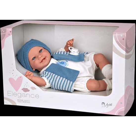MUÑECA ELEGANCE 35 CM BABYTO AZUL C/MECANISMO RISA TRY ME image 2