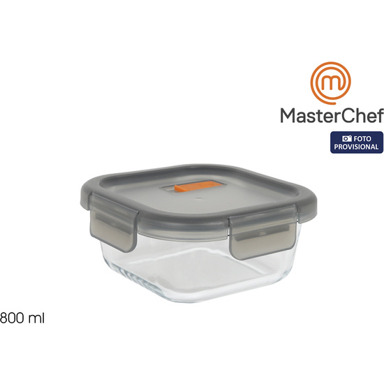 FIAMBRERA HERMETICA CUADRADA 800ML MASTERCHEF image 0