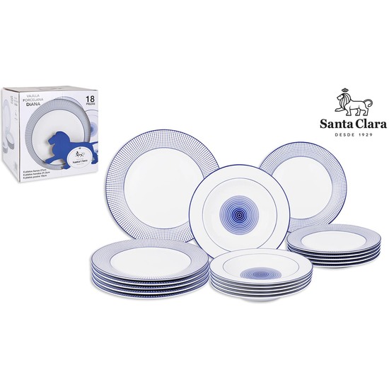 VAJILLA 18PCS REDONDA DIANA SANTA CLARA image 2