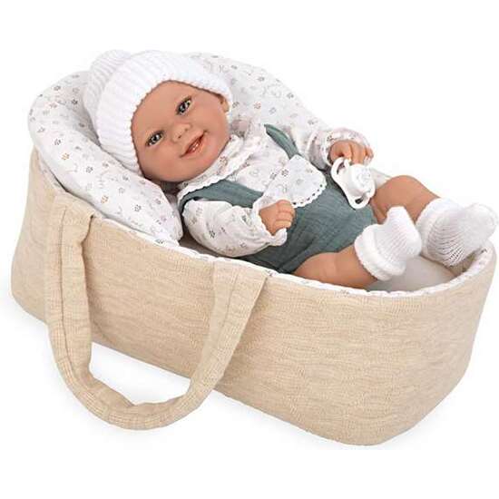 MUÑECA ELEGANCE 33 CM BABYTO VERDE C/CAPAZO (CUERPO VINYL, SEXO NIÑO) image 1