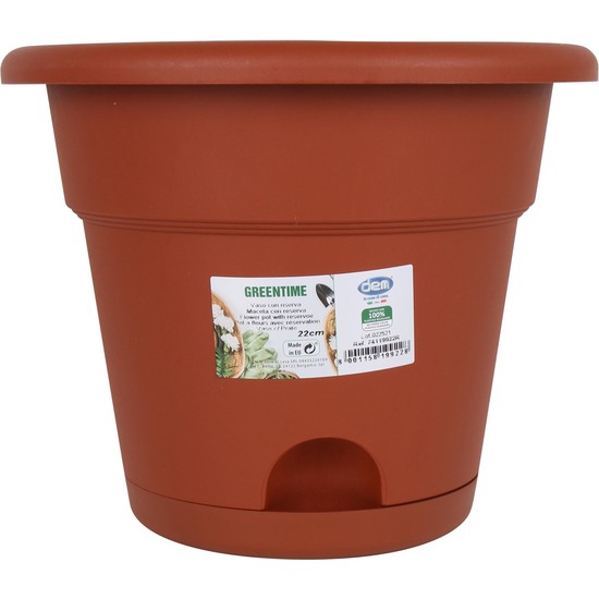 FLOWER POT W/RESERVOIR 22CM  image 1