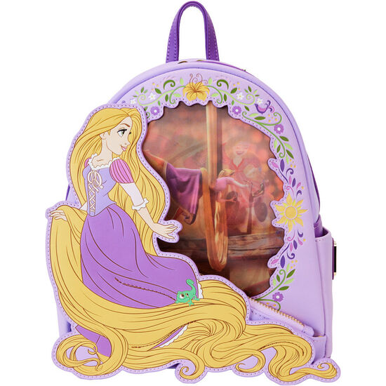MOCHILA LENTICULAR RAPUNZEL DISNEY LOUNGEFLY 26CM image 0