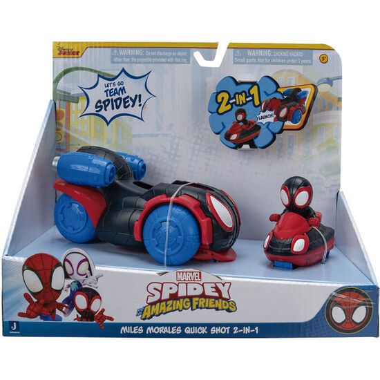 SET FIGURA MILES MORALES + VEHICULO SPIDEY MARVEL image 1
