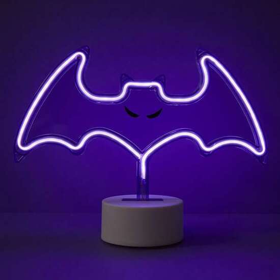 MURCIÉLAGO CON SOPORTE Y LUZ NEON 13X28 CM image 1