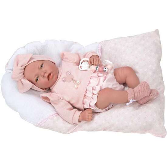 MUÑECA REBORN ARIAS 40 CM ALBA ROSA C/COJIN image 5