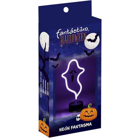 FANTASMA CON SOPORTE Y LUZ NEON 13X28 CM image 0