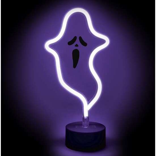 FANTASMA CON SOPORTE Y LUZ NEON 13X28 CM image 1
