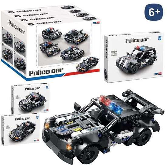 JUEGO DE CONSTRUCCIÓN EN BLOQUES COCHE DE POLICÍA - MODELOS SURTIDOS image 0