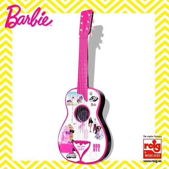 GUITARRA  PLASTICO EN ESTUCHE 4 CUERDAS BARBIE image 0