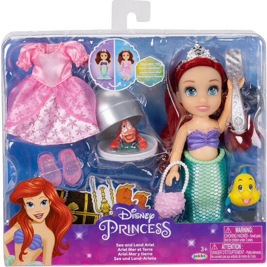 MUÑECA ARIEL MAR Y TIERRA LA SIRENITA DISNEY 15CM image 0
