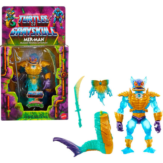 FIGURA MER-MAN TURTLES OF GRAYSKULL MASTERS OF THE UNIVERSE 14CM image 0