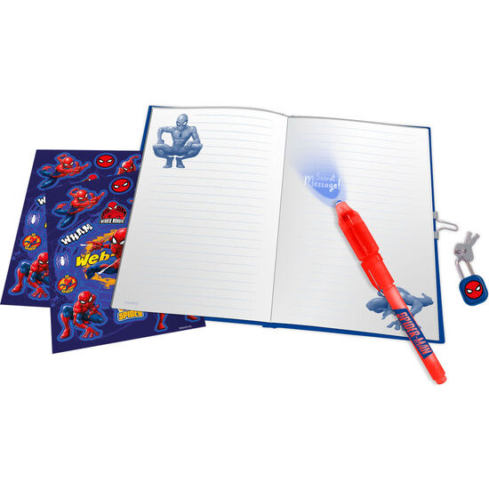 DIARIO CON BOLIGRAFO MAGICO SPIDERMAN MARVEL image 1