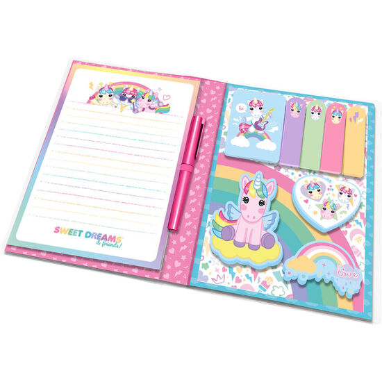 SET PAPELERIA CUADERNO + PEGATINAS SWEET DREAMS image 0
