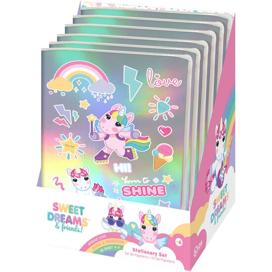 SET PAPELERIA CUADERNO + PEGATINAS SWEET DREAMS image 1
