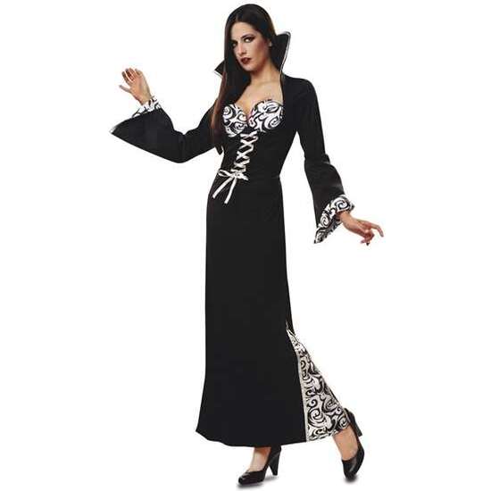 DISFRAZ VAMPIRESA BLANCO Y NEGRO ML MUJER  TALLA ML image 1